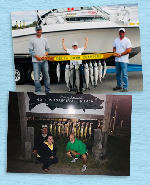 Escanaba Fishing Charters Delta Dawn Charters